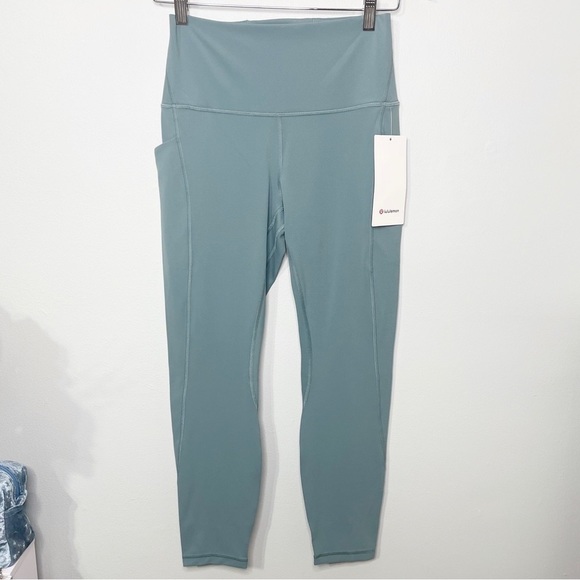 Lululemon Align High Rise Pants Leggings with Pockets Tidewater Teal Nwt - Picture 3 of 9